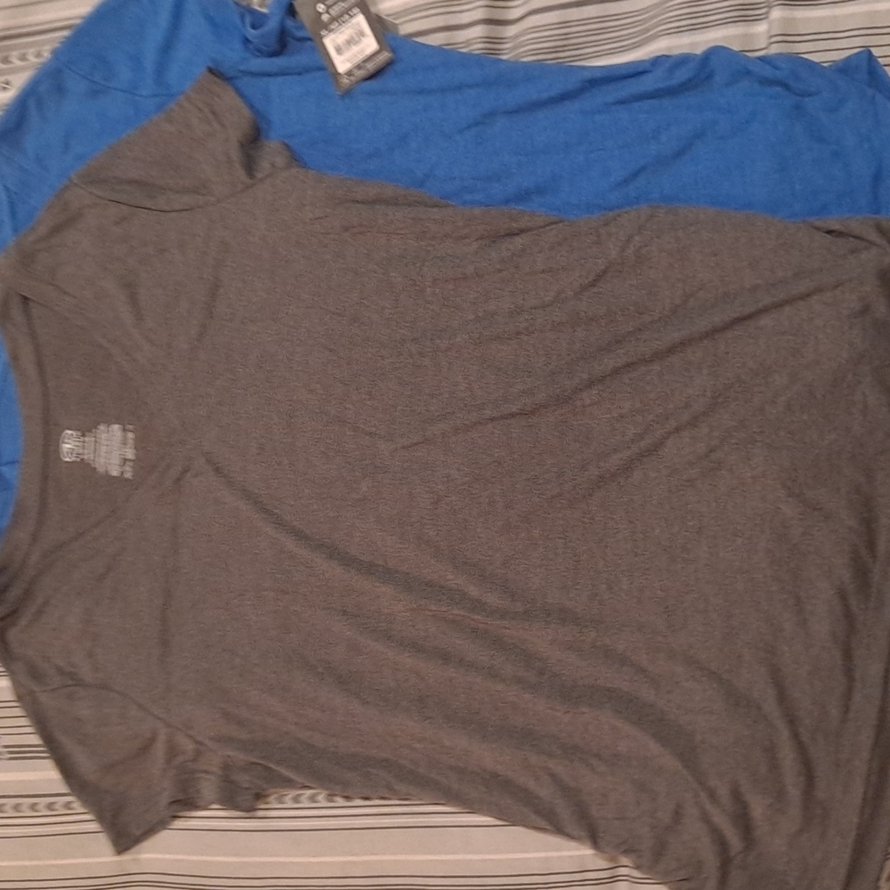 Lot of 2 Ruched Side V Neck Tees